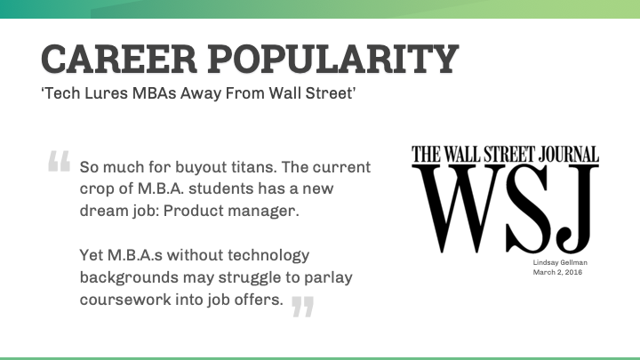 Breaking into Product Management: Career Popularity