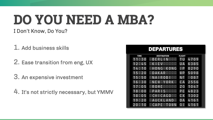 Breaking into Product Management: The MBA